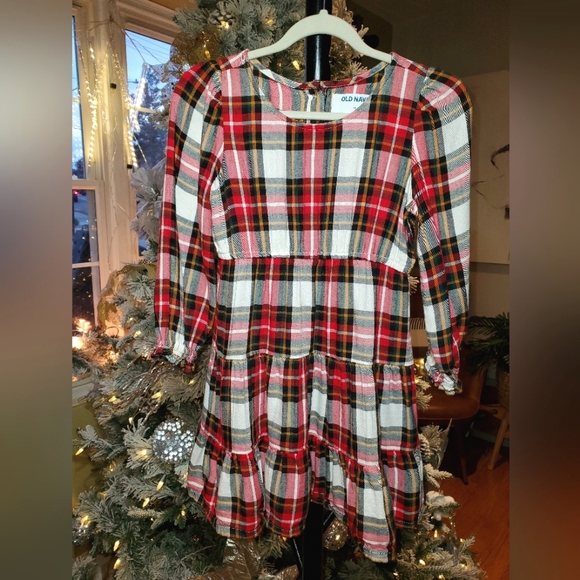 Old Navy Other - Toddler Girl Long-Sleeve Plaid Tiered Dress
